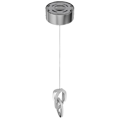 Circa Modern Chrome Looping 3 Ring LED Pendant Light