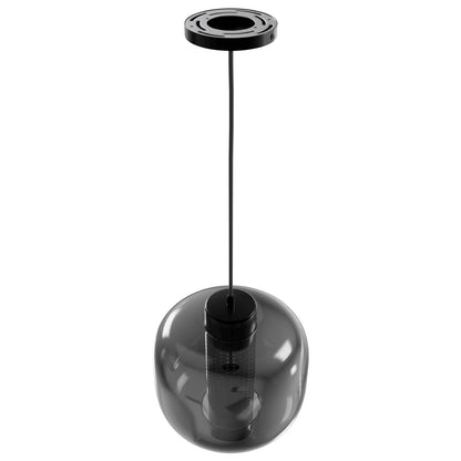 Cosmopolitan 11" 1-Light Gun Metal Glass Pendant Light