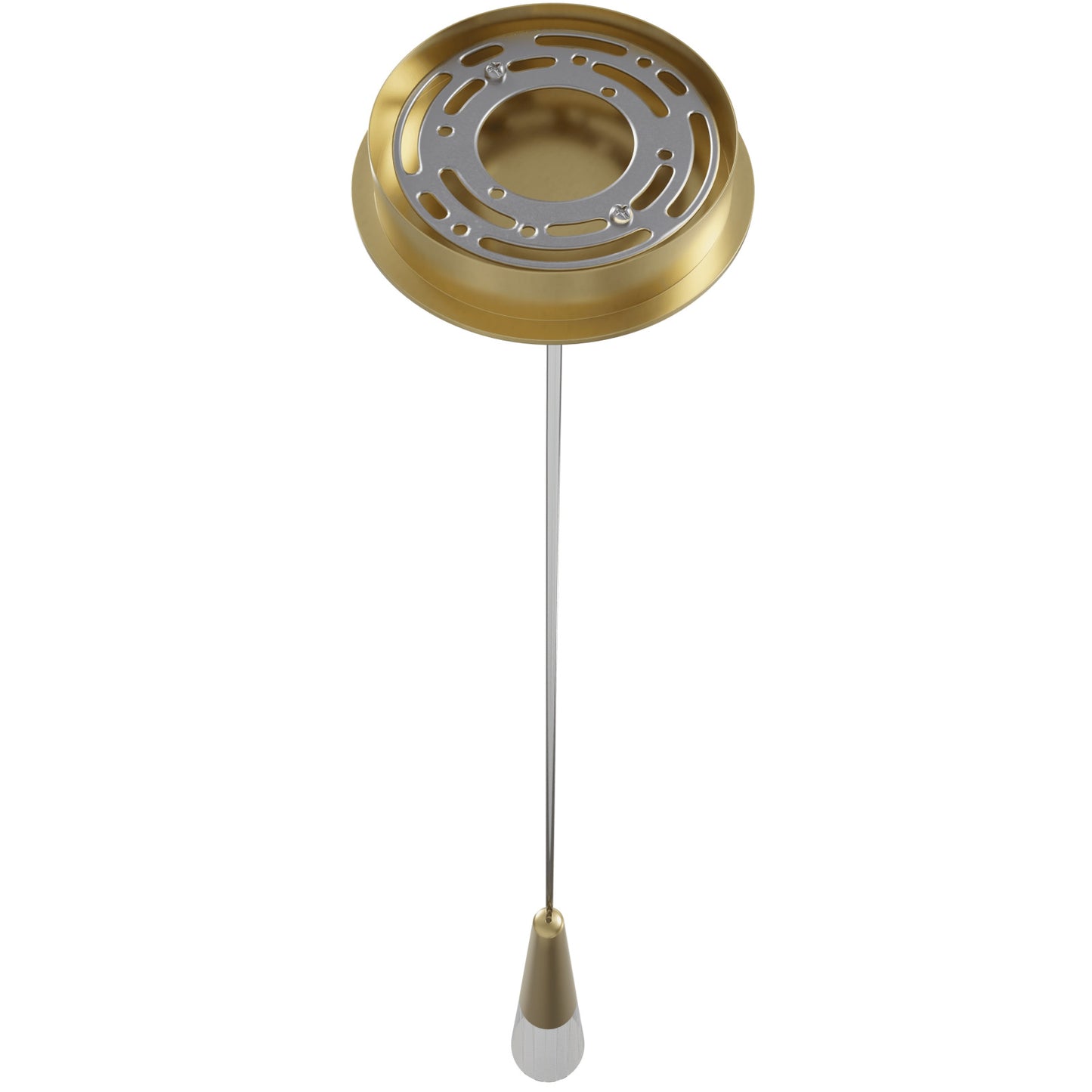 Encino 1-Light Crystal and Brushed Brass Pendant Light
