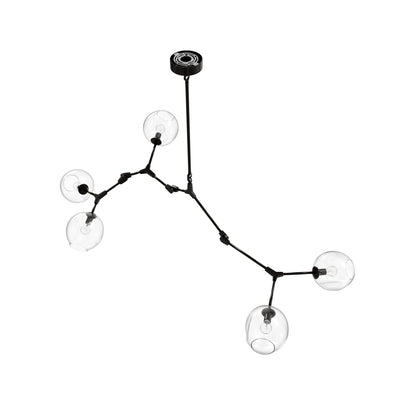 Fairfax Ave 5-Light Dark Bronze Hand-Blown Glass Chandelier