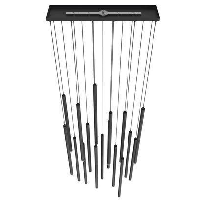 Filmore Ave 17-Light Modern Matte Black Linear Pendant Light