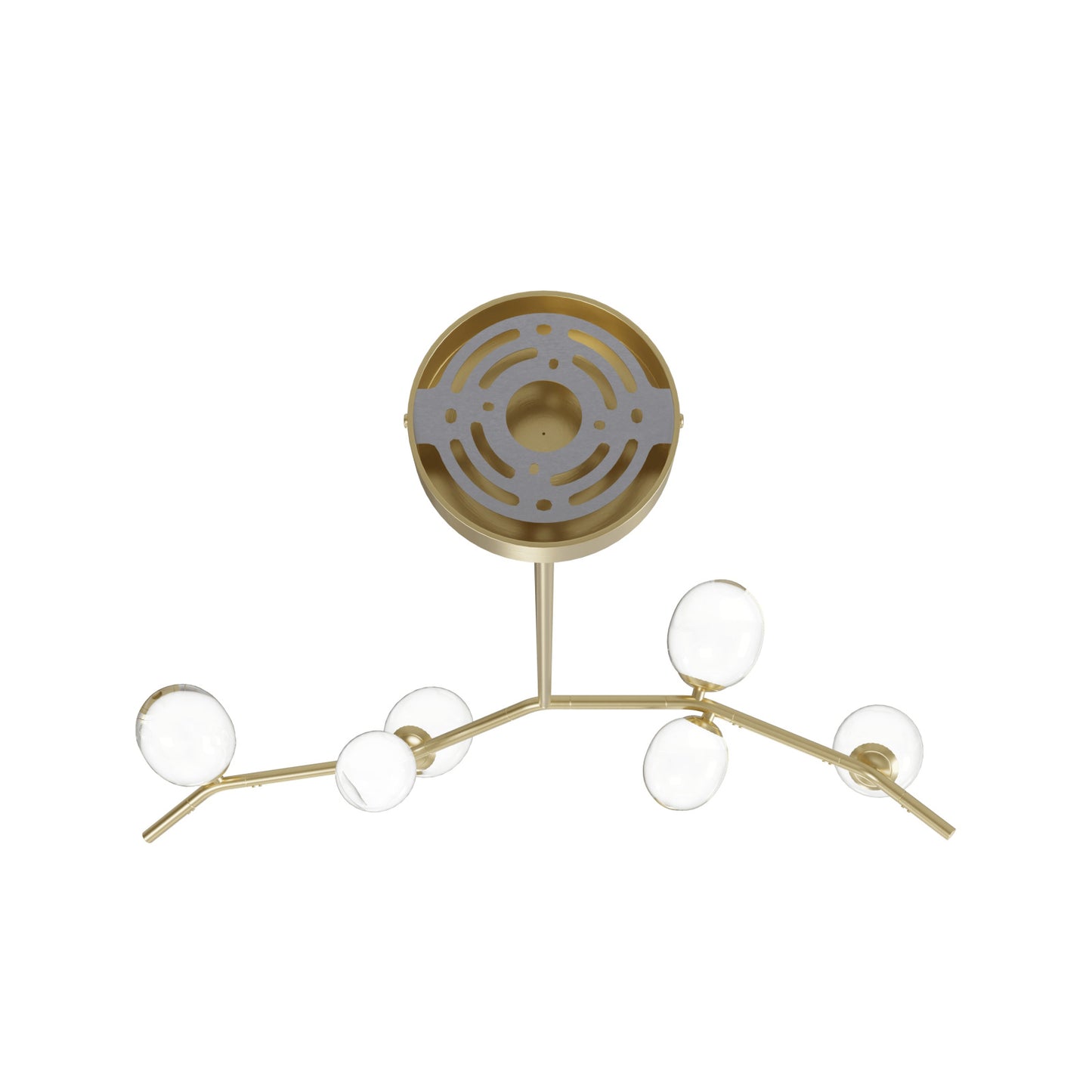 Hampton 6-Light Brushed Brass with Clear Glass Chandelier