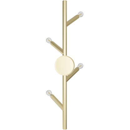 The Oaks Brushed Brass 4-Light Modern Branch Wall Sconce