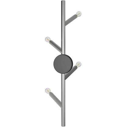 The Oaks Polished Nickel 4-Light Modern Branch Wall Sconce