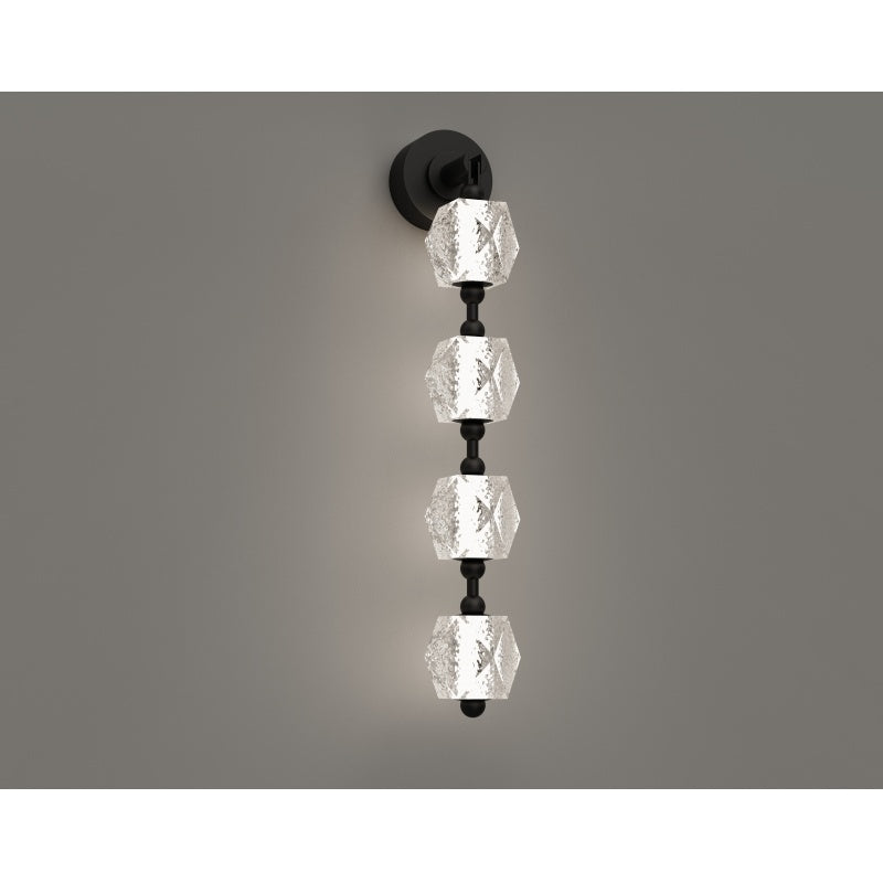 Beluga 4-Light Modern Black LED Wall Sconce