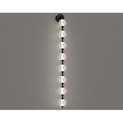 Beluga 8-Light Modern Black LED Wall Sconce