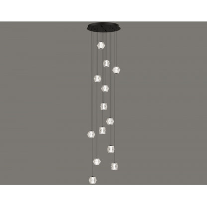 Beluga 13-Light Modern Black LED Pendant Light