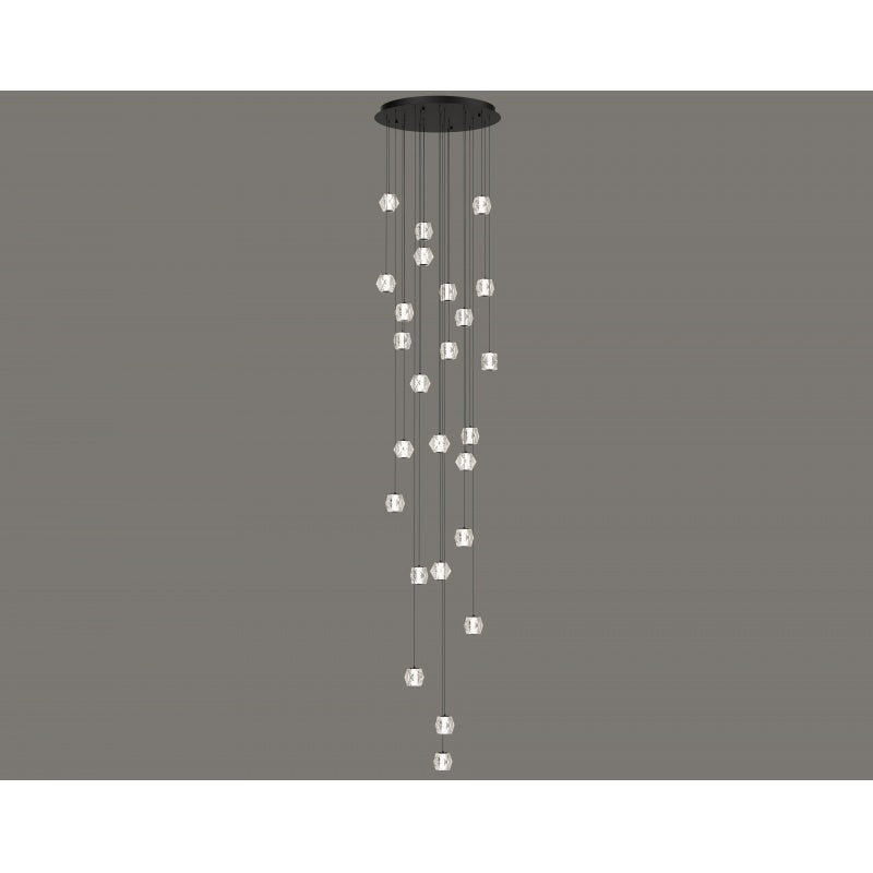 Beluga 25-Light Modern Black LED Pendant Light