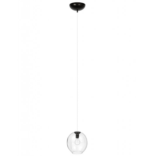 Fairfax Ave 1-Light Dark Bronze Hand-Blown Glass Pendant