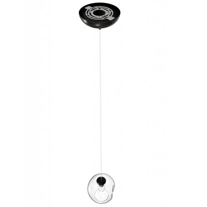 Fairfax Ave 1-Light Dark Bronze Hand-Blown Glass Pendant