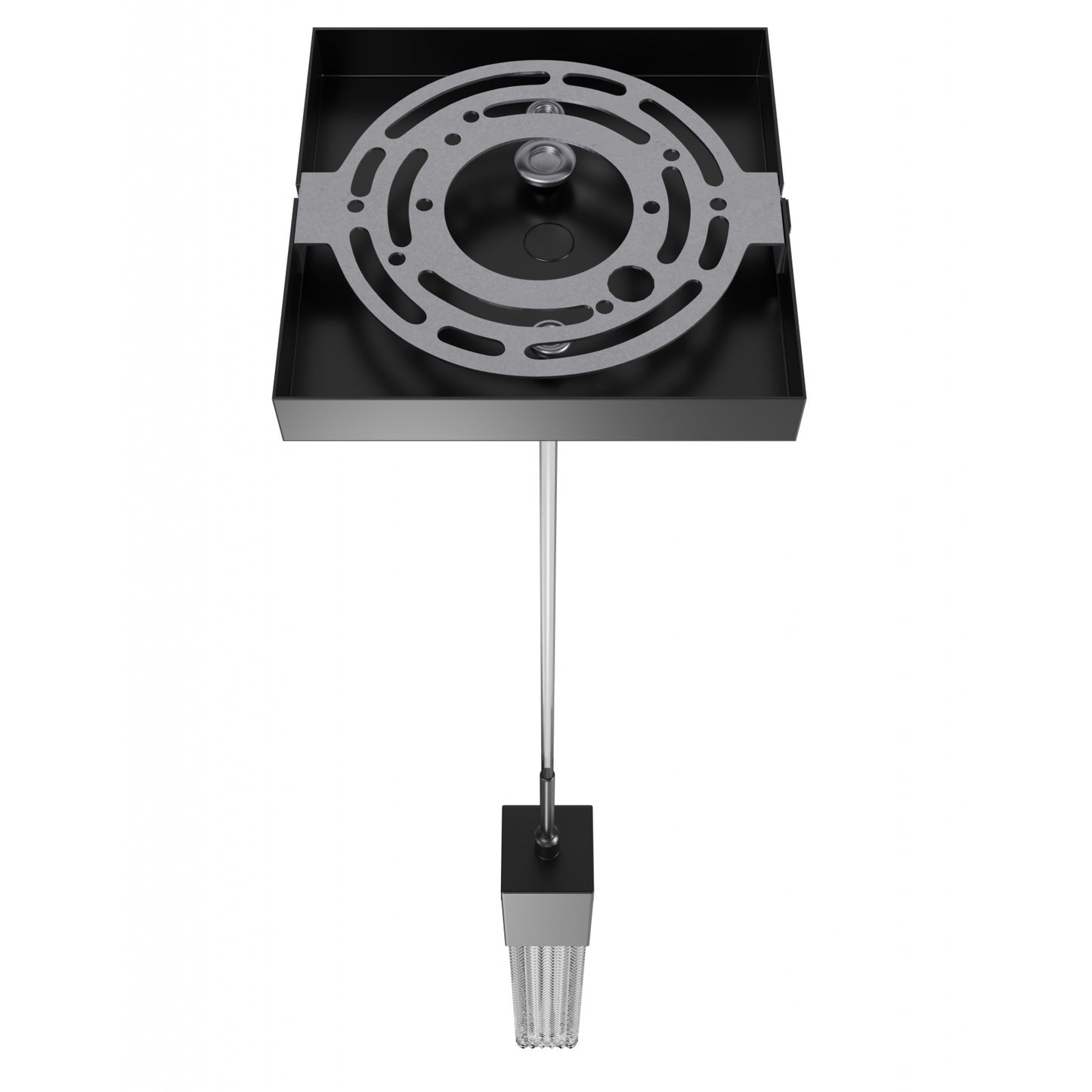 Boa 1-Light LED Dark Bronze Studded Glass Pendant Light