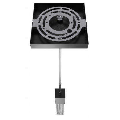 Boa 1-Light LED Dark Bronze Studded Glass Pendant Light