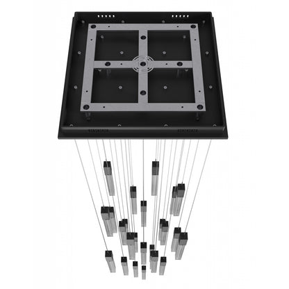 Boa 25-Light LED Matte Black Studded Glass Pendant Light