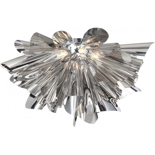 Bowery Lane Chrome 5-Light Flush Mount Ceiling Light