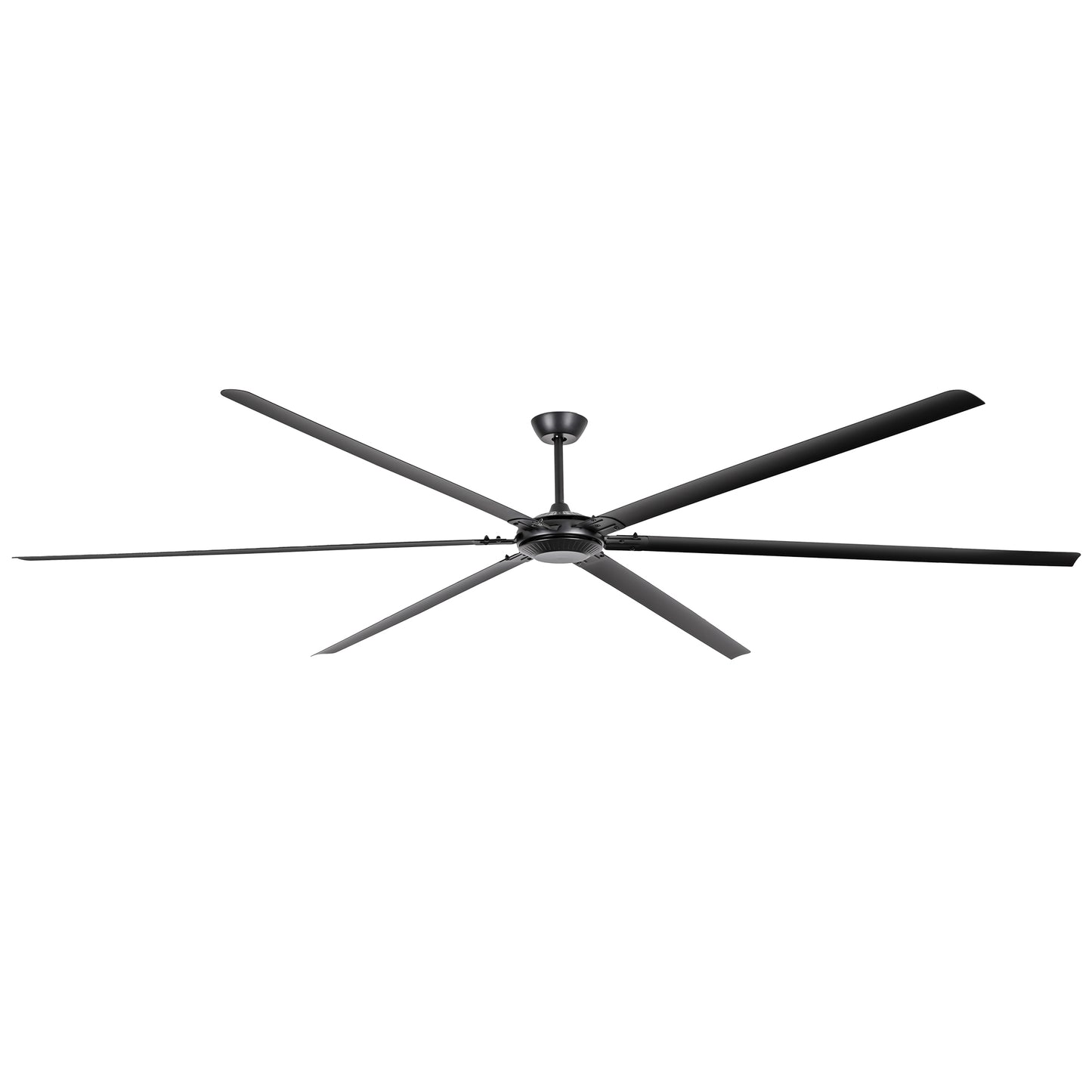 Ceiling Fan Modern 120" Industrial 6-Blade Black Metal