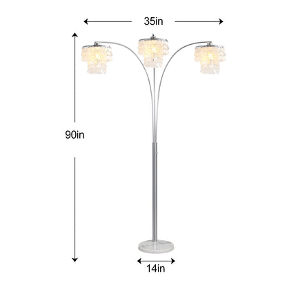 Brio 90" 3-Light Modern Arc Floor Lamp