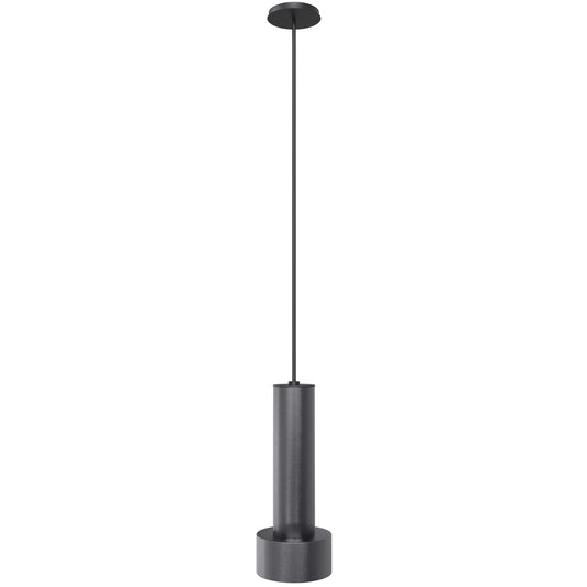 Cicada 1-Light Knurled Dark Grey Pendant Light