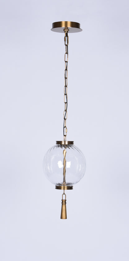 Modern Brass LED Pendant Light – Handcrafted Minimalist Hanging Light, Dimmable