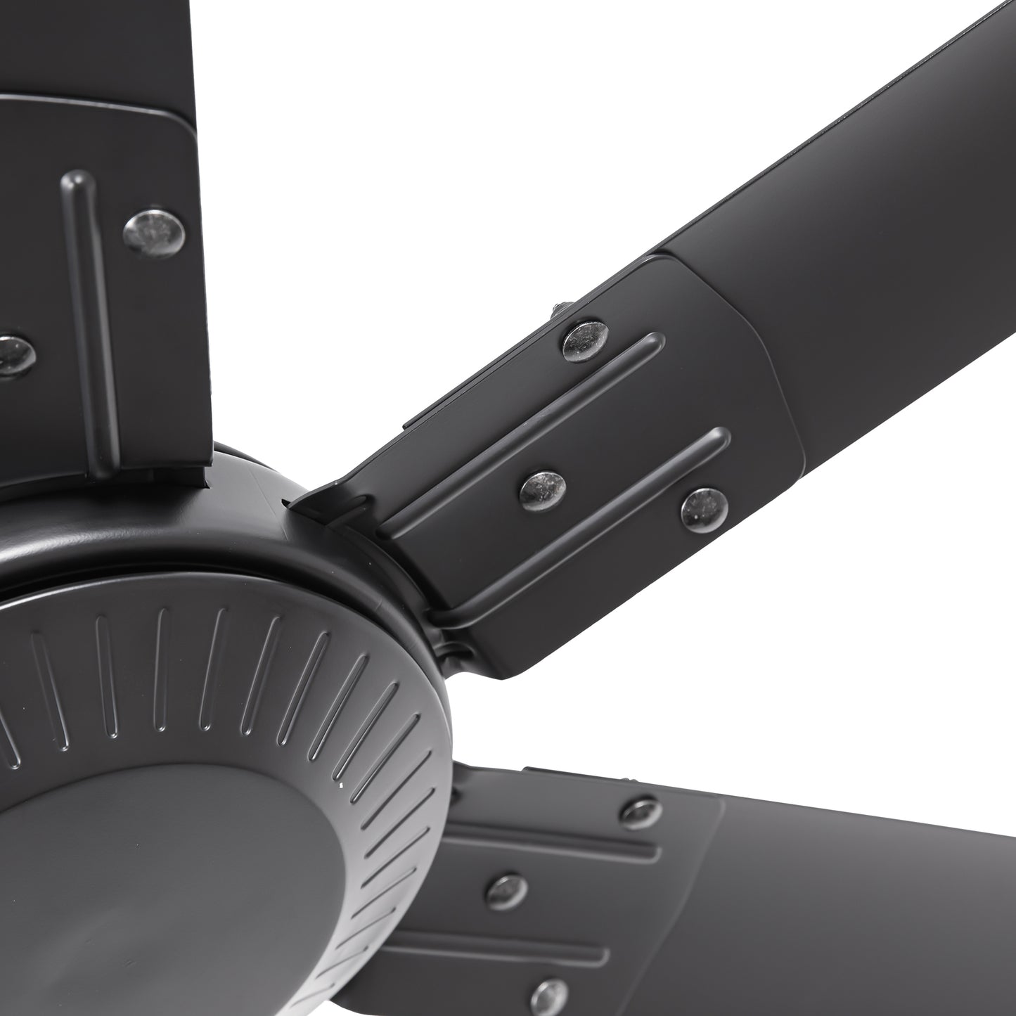 Ceiling Fan Modern 120" Industrial 6-Blade Black Metal