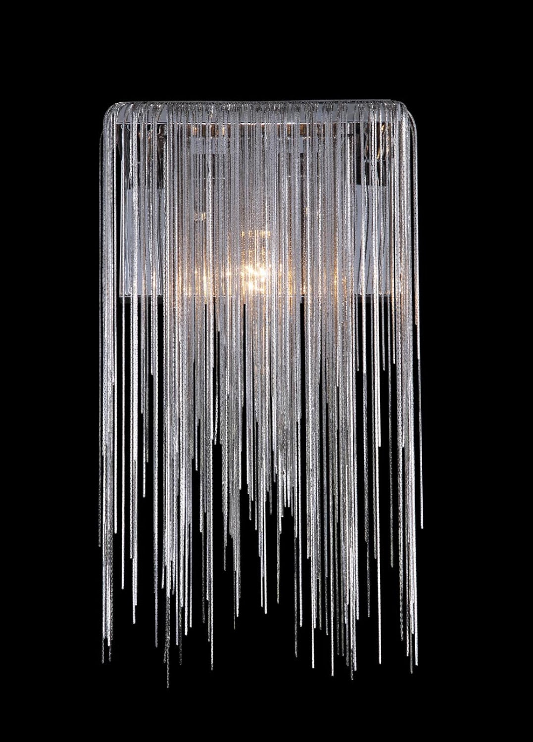 Fountain Ave Chrome Statement Chain Wall Sconce