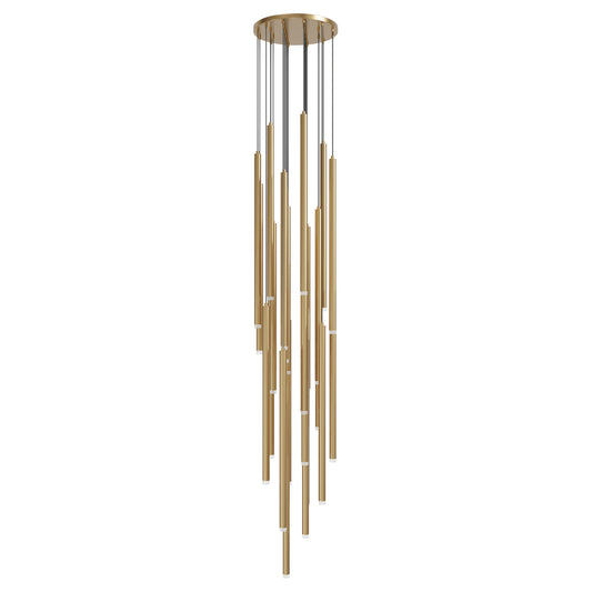 Filmore Ave 25-Light Modern Aged Brass Pendant Light