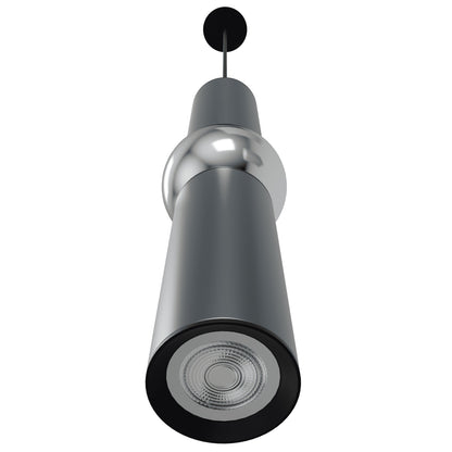 Cicada 1-Light Grey With Chrome Pendant Light