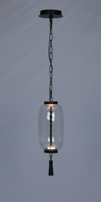 Modern Black LED Pendant Light – Handcrafted Minimalist Hanging Light, Dimmable