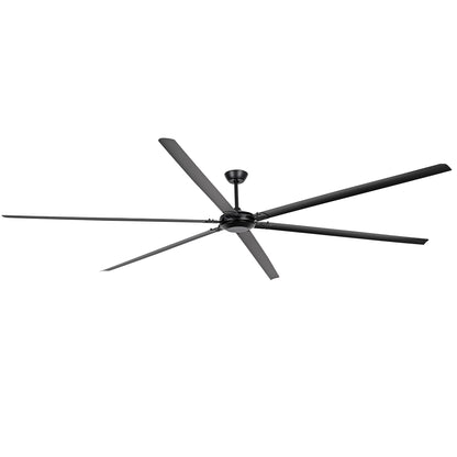 Ceiling Fan Modern 120" Industrial 6-Blade Black Metal