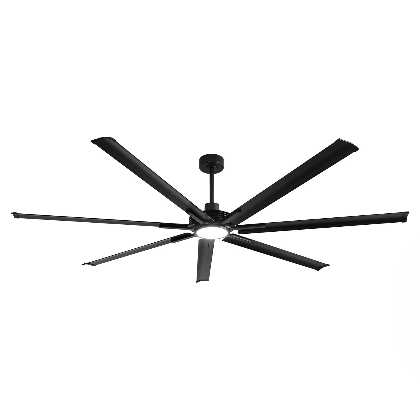 Ceiling Fan Industrial 84" Modern Black 7-Blade LED Light