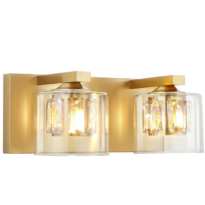 Kolt Gold Traditional 2-Light Bathroom Vanity Light