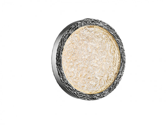 Bottega 1-Light Polished Nickel 13" Round Ring Wall Sconce