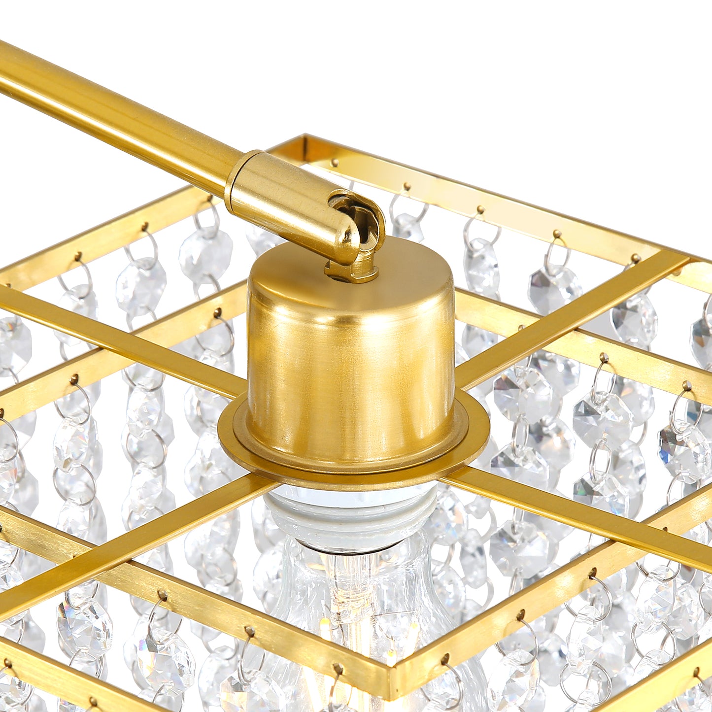Brio 90" 3-Light Modern Gold Crystal Arc Floor Lamp