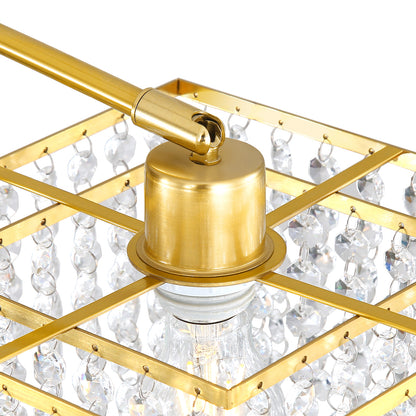 Brio 90" 3-Light Modern Gold Crystal Arc Floor Lamp