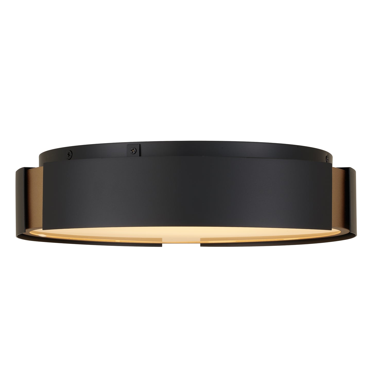 Ember 13" Matte Black with Brass LED Flush Mount Ceiling Light