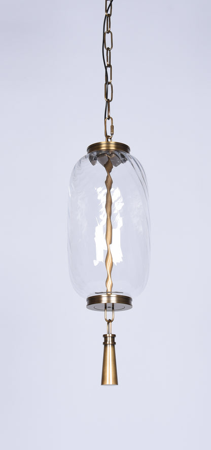 Modern Brass LED Pendant Light – Handcrafted Minimalist Hanging Light, Dimmable