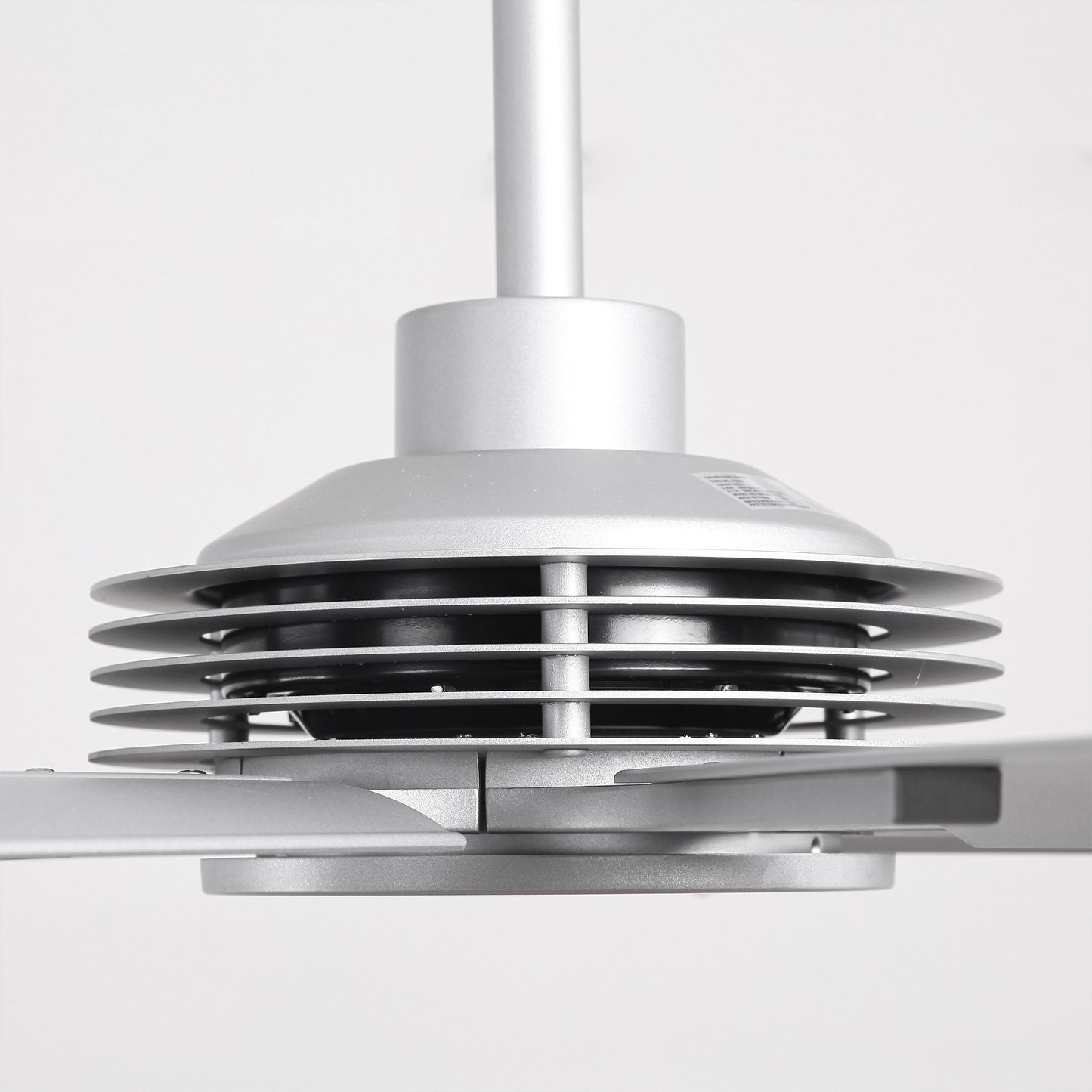 Ceiling Fan Modern 84" Industrial 7-Blade Silver Metal