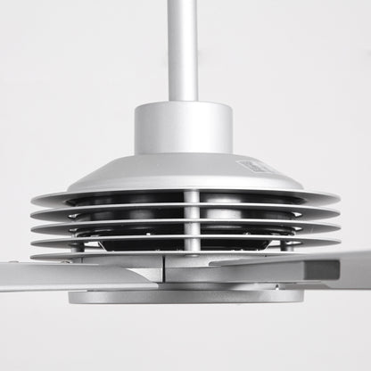 Ceiling Fan Modern 84" Industrial 7-Blade Silver Metal