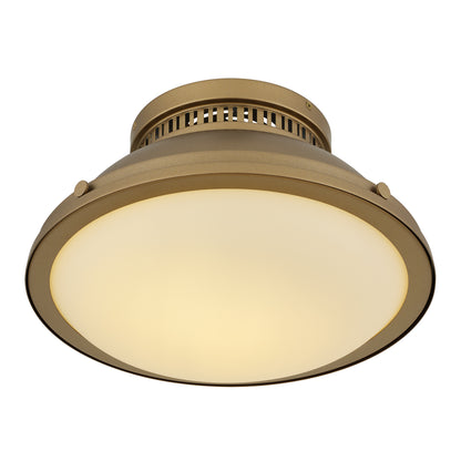 Halo 2-Light 14" Polished Brass Flush Mount Ceiling Light