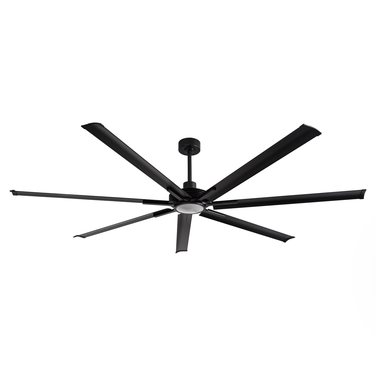 Ceiling Fan Industrial 84" Modern Black 7-Blade LED Light