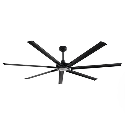Ceiling Fan Industrial 84" Modern Black 7-Blade LED Light