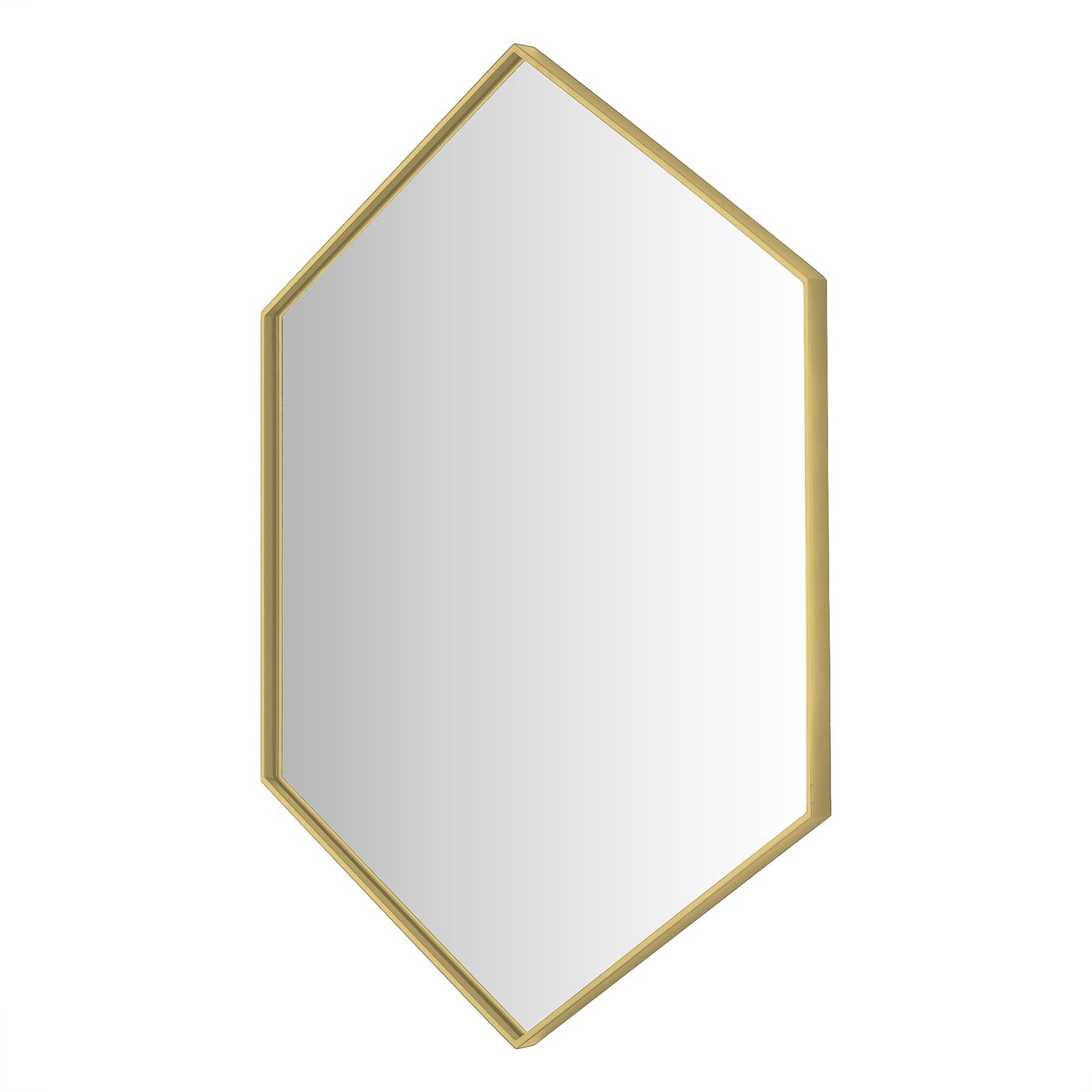 Wall Mirror 24x30" Modern Gold Hexagon Framed Mirror