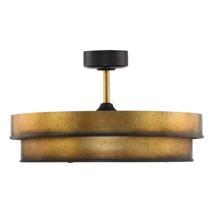 32" Perimost Gold Caged LED Ceiling Fan
