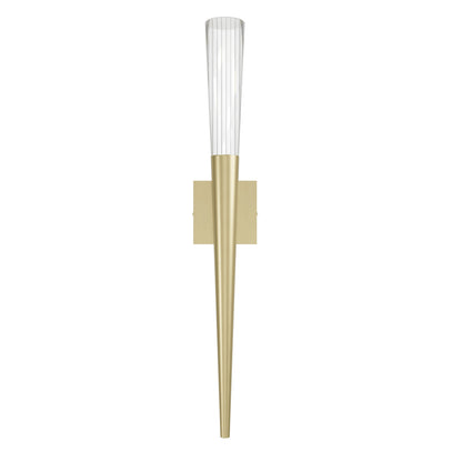 Encino 1-Light Crystal and Brushed Brass Wall Sconce