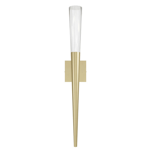 Encino 1-Light Crystal and Brushed Brass Wall Sconce