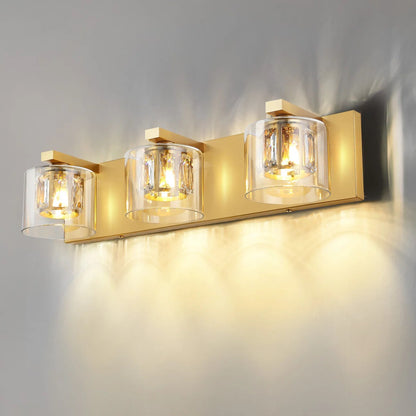Kolt Gold Traditional 3-Light Bathroom Vanity Light