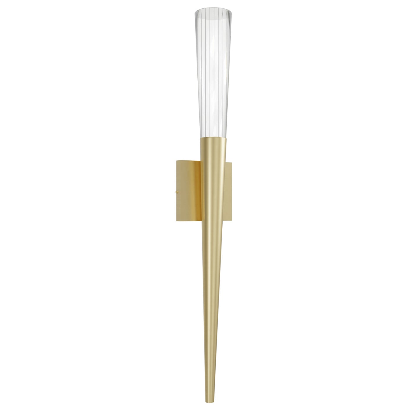 Encino 1-Light Crystal and Brushed Brass Wall Sconce
