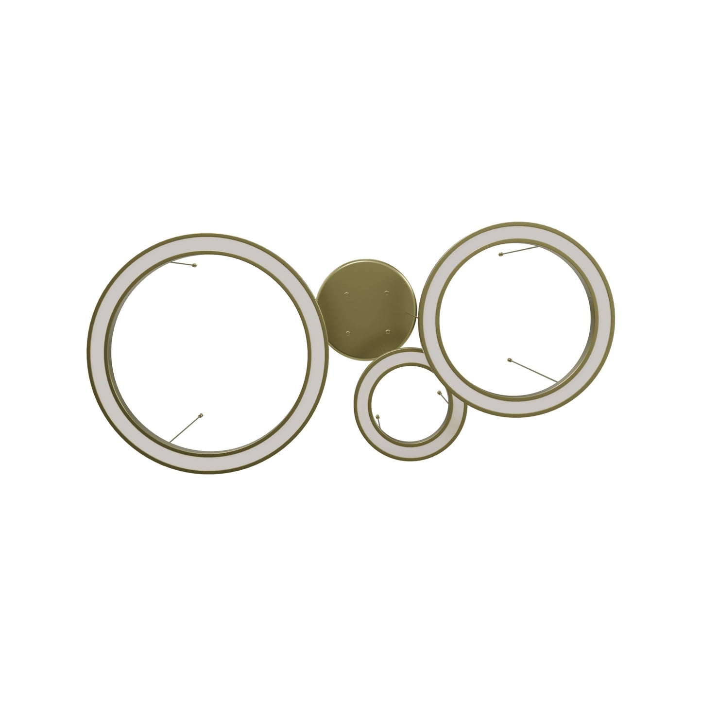 Aria 3-Ring Modern Brass LED Pendant Light