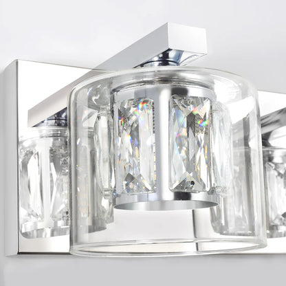 Kolt Chrome Traditional 2-Light Bathroom Vanity Light