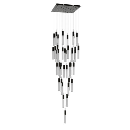Boa 41-Light LED Dark Bronze Studded Glass Pendant Light