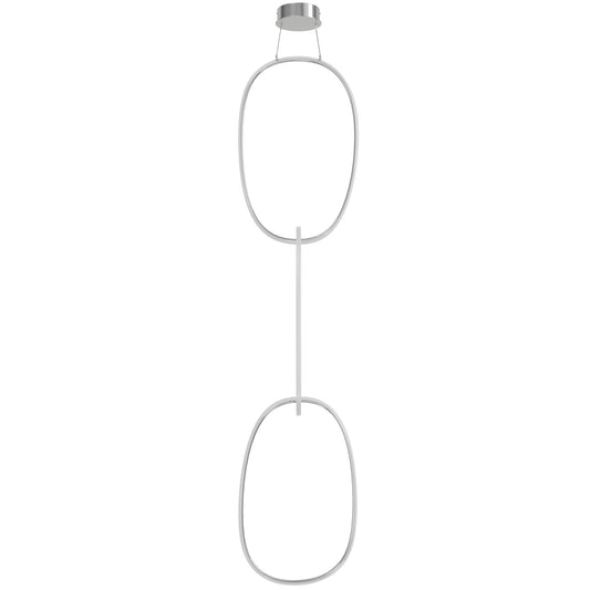 Circa Modern Chrome 3 Ring LED Pendant Light